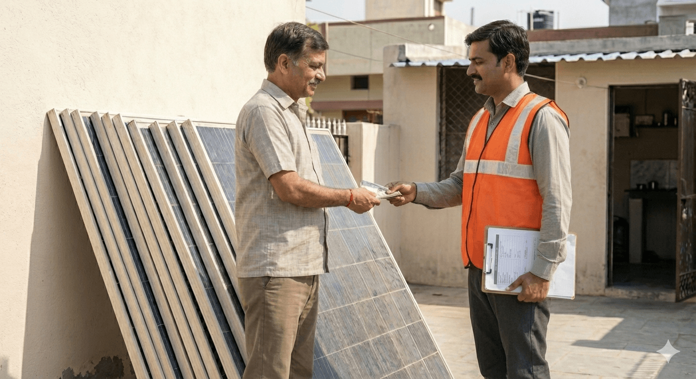 Get paid instantly when we collect your solar panels